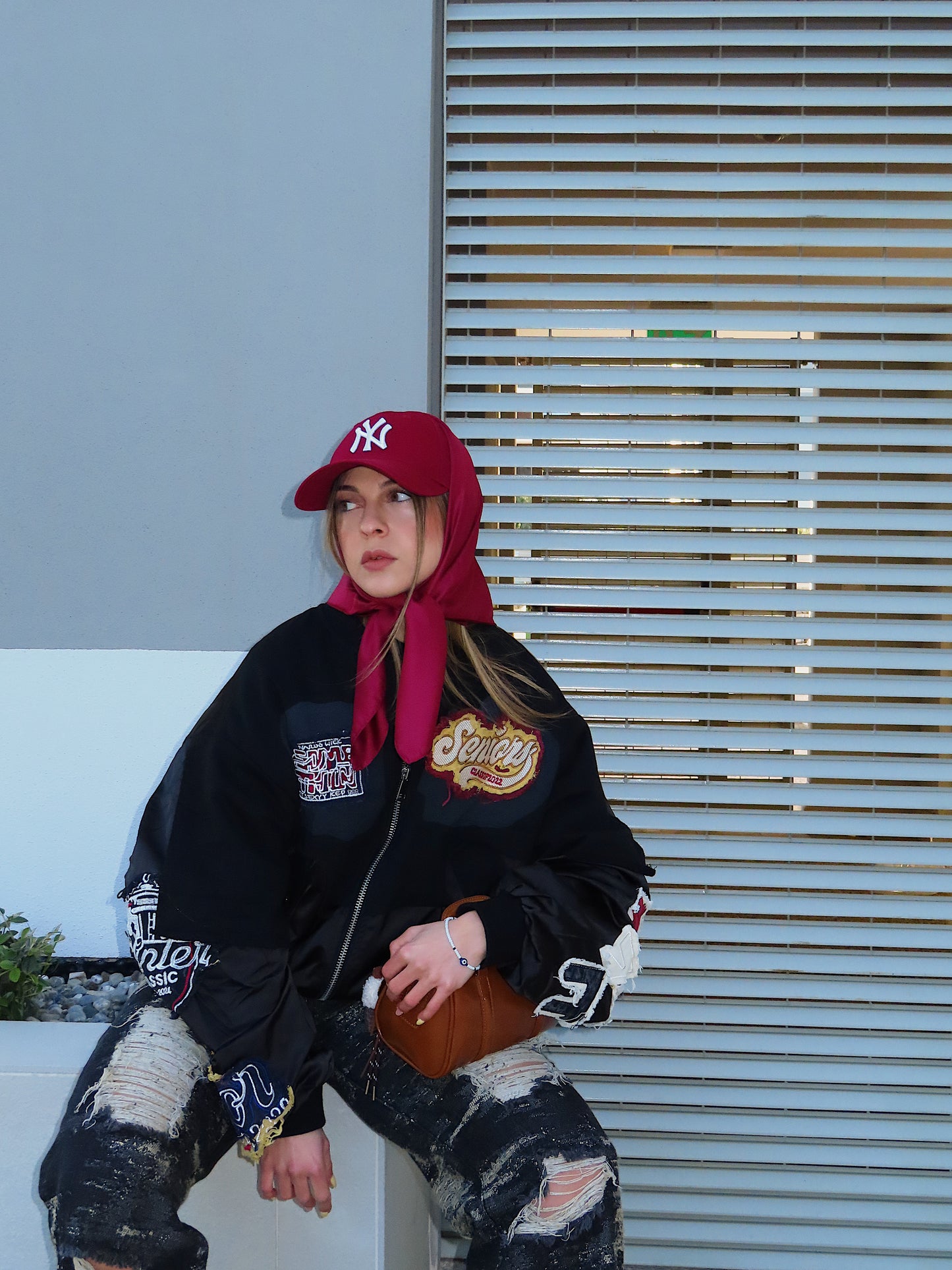 Bomber Minnesota donna vista frontale dettaglio fit