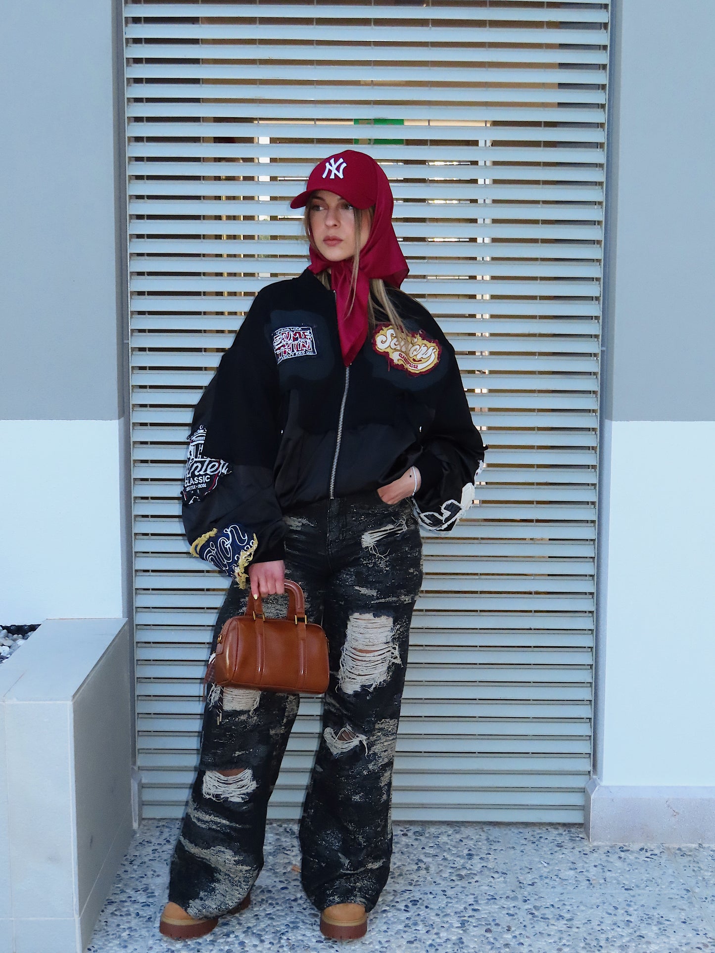 Bomber Minnesota donna vista frontale completa urban style