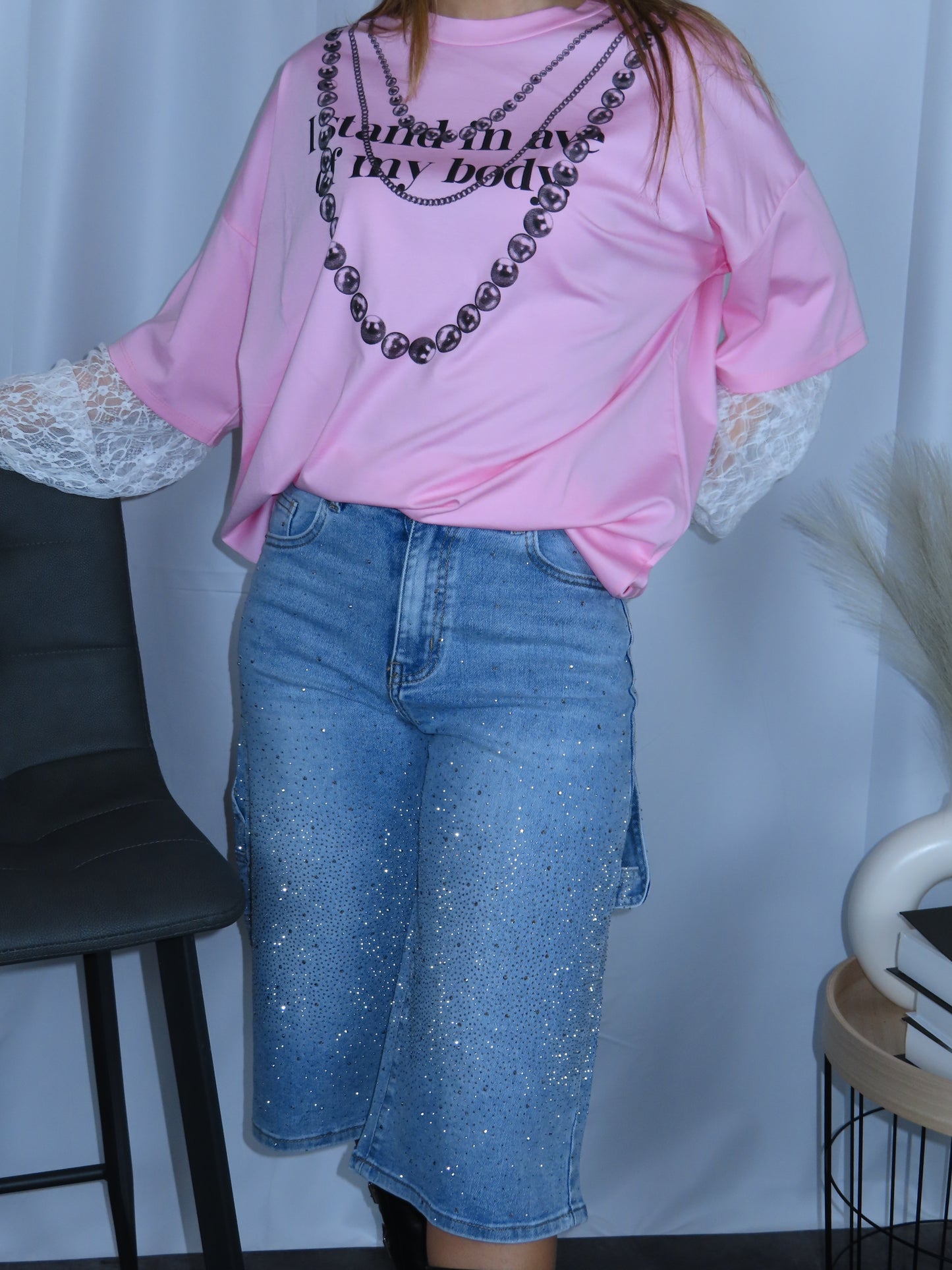 Bermuda SHINE DENIM blu donna vista frontale più vicina