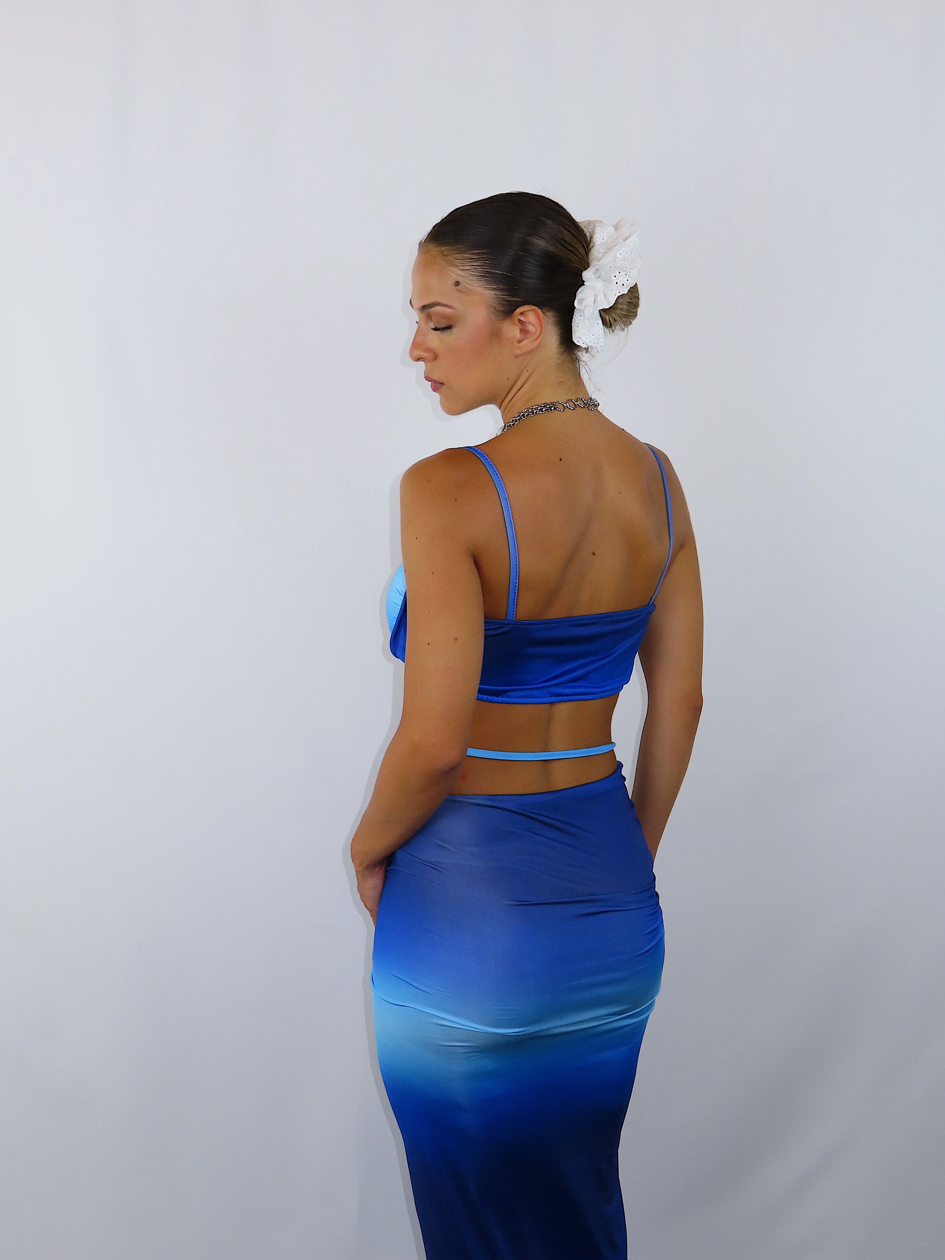 Cordset aura ocean donna blu vista posteriore