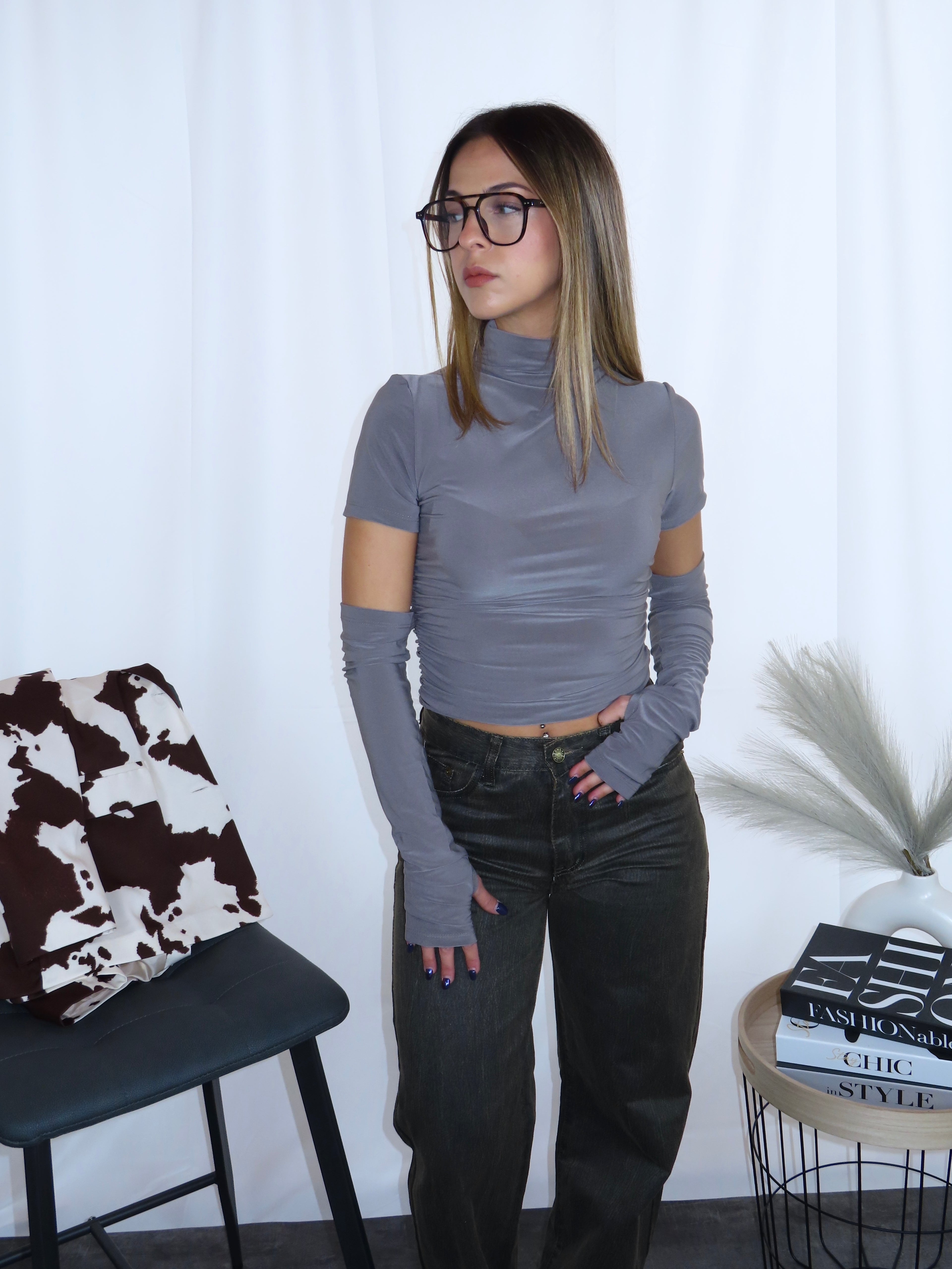 T-shirt urban fango donna vista frontale completa set