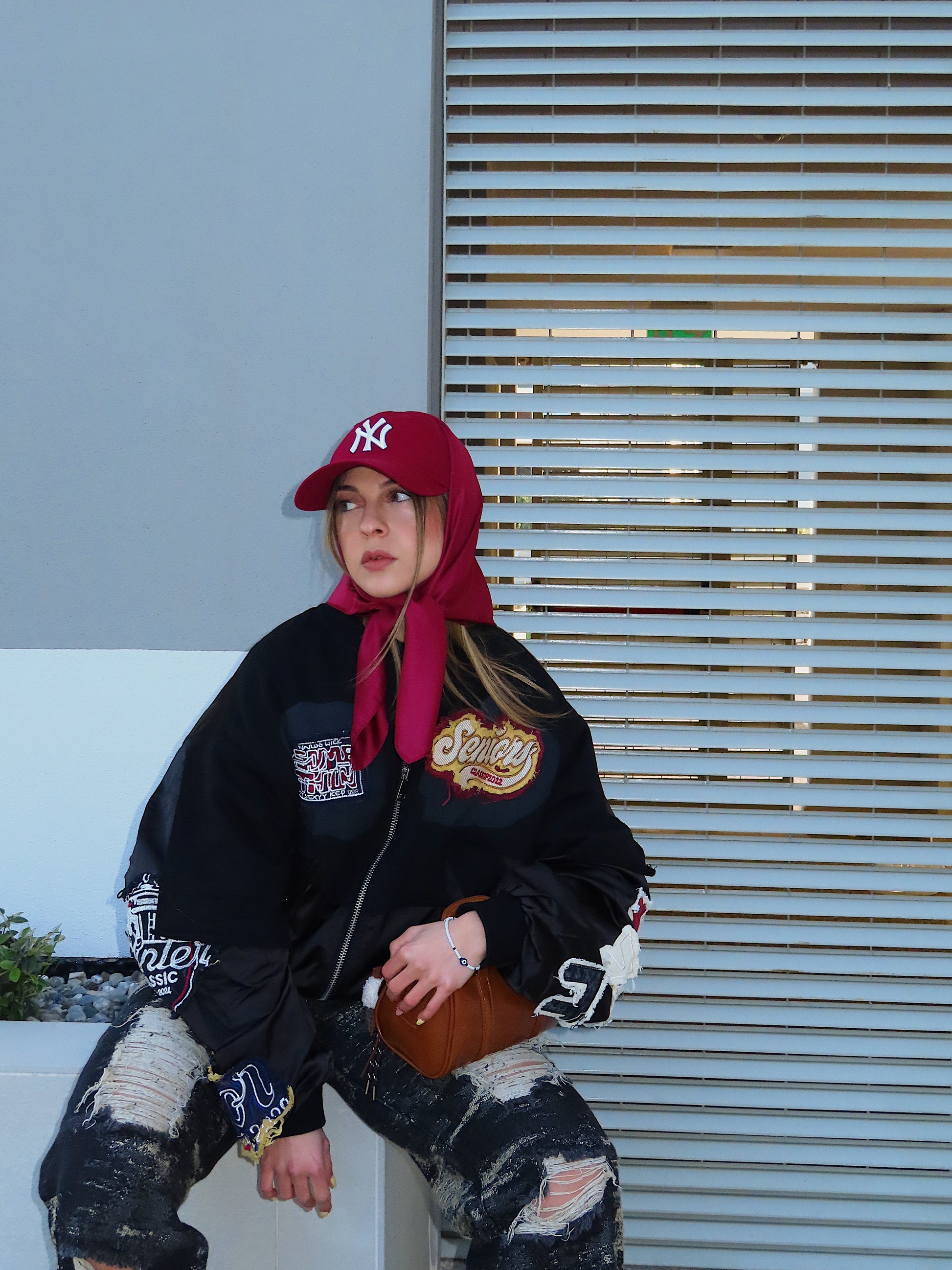 Bomber Minnesota donna vista frontale dettaglio fit