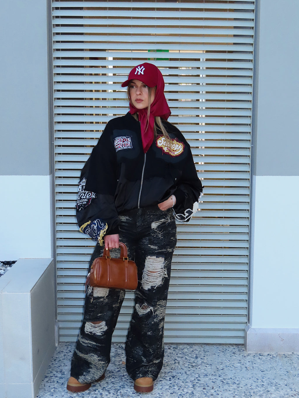 Bomber Minnesota donna vista frontale completa urban style
