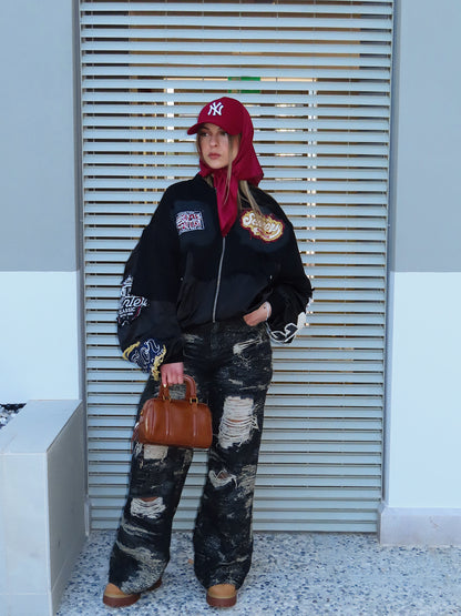 Bomber Minnesota donna vista frontale completa urban style