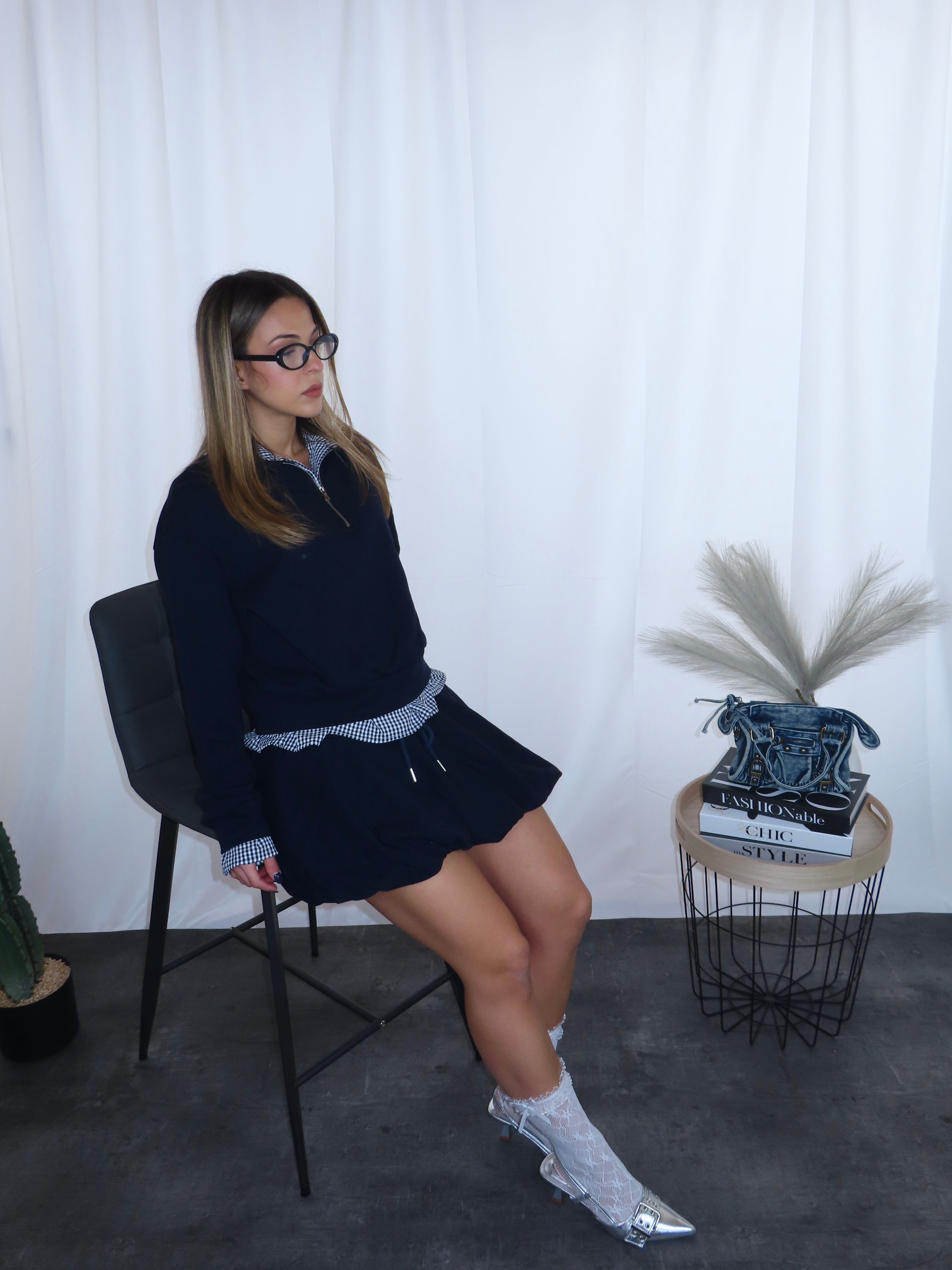 Cordset old school donna vista laterale set felpa gonna