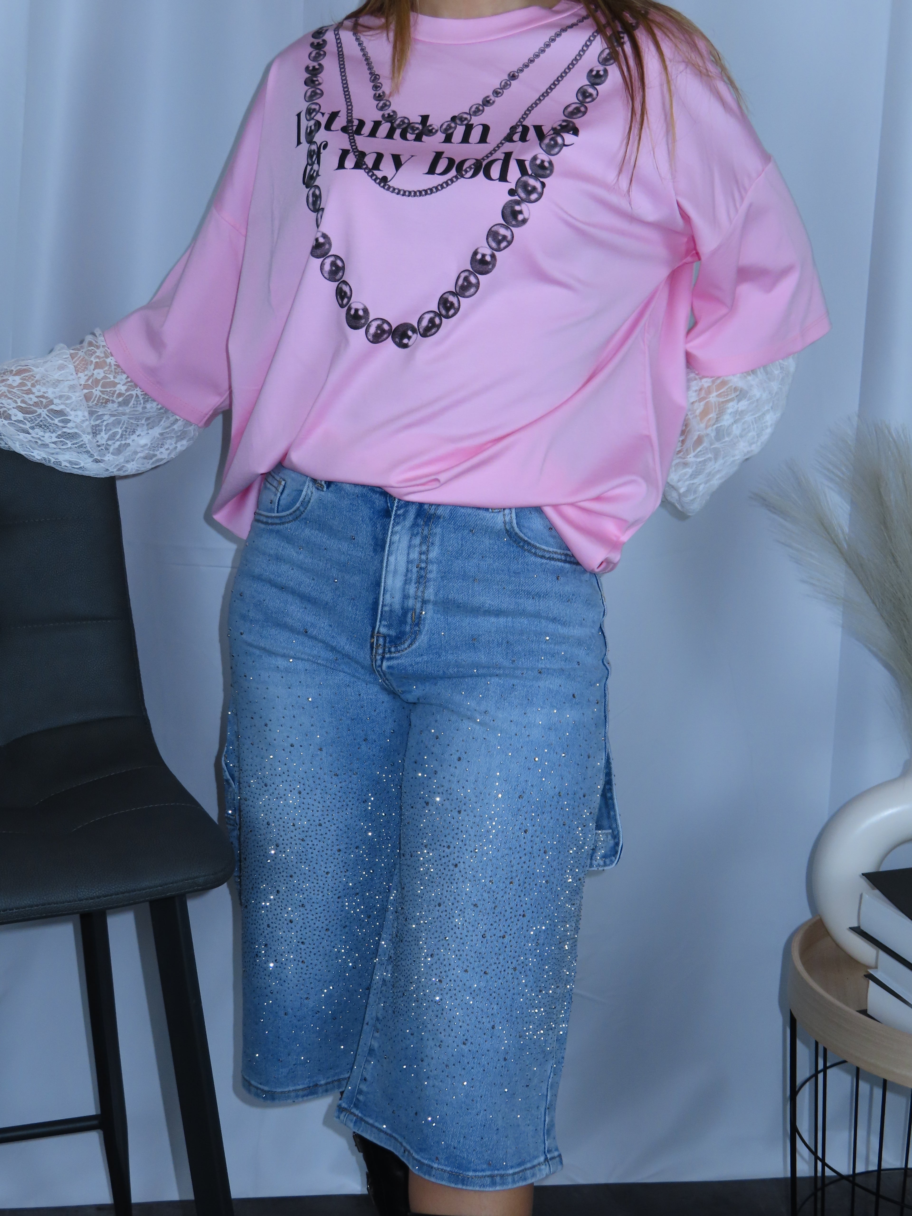Bermuda SHINE DENIM blu donna vista frontale più vicina