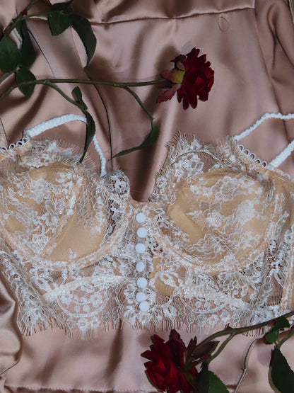 Bralette Angel donna primo piano dettaglio fantasia
